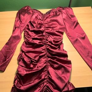 Red body shape dress